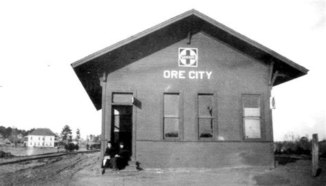 This is the Ore City, TX depot, ca. 1920's, after the GC&SF took over the Port Bolivar & Iron ...