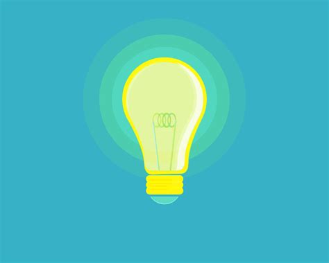 a yellow light bulb on a blue background
