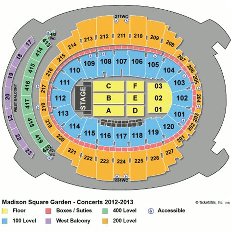 Seating Chart | Madison Square Garden | Manhattan, New York