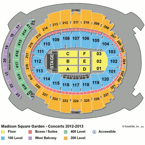 Madison Square Garden Theater Seating Chart