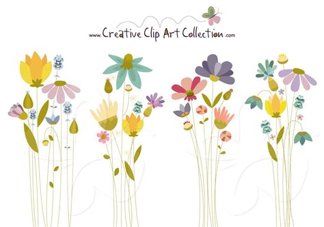 whimsical flowers clip art 10 free Cliparts | Download images on Clipground 2024