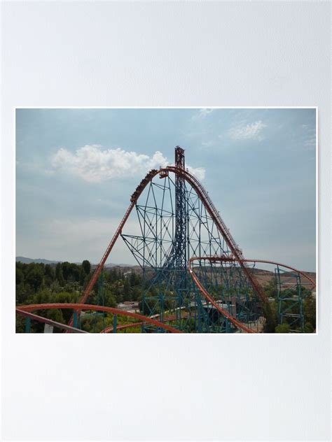 "Goliath Roller Coaster" Poster by MontagnaMagica | Redbubble