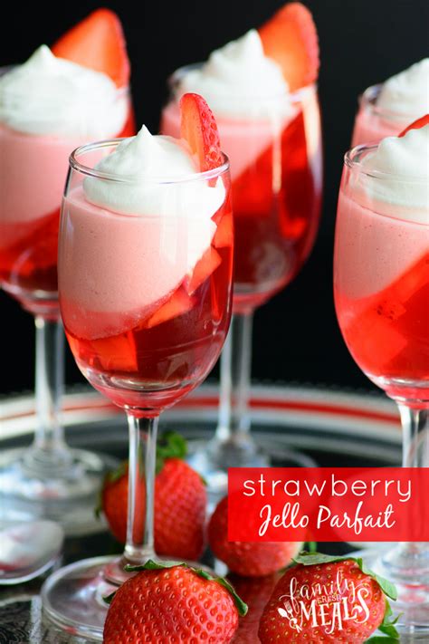 Strawberry Jello Parfait - Family Fresh Meals