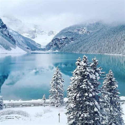 Lake Louise during winter. Picture by @breanna_nico1e via Instagram | Winter scenes, Winter ...