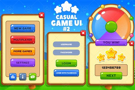 Casual Game UI for mobile games #2 | GameDev Market