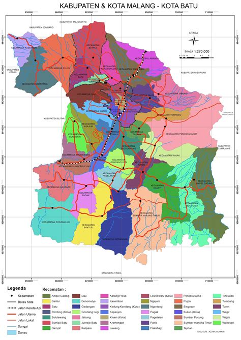 PETA KABUPATEN MALANG , KOTA MALANG & KOTA BATU