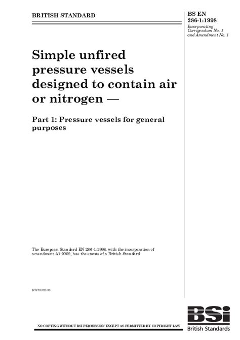 (PDF) Simple unfired pressure vessels designed to contain air or nitrogen — Part 1: Pressure ...