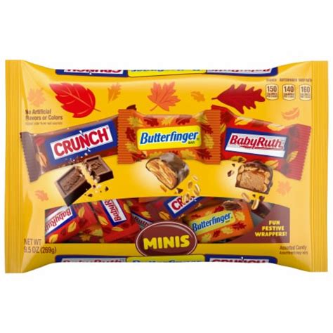 Butterfinger CRUNCH and Baby Ruth Assorted Mini Size Individually Wrapped Candy Bars Variety ...