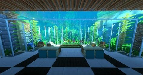 #Minecraft #Aquarium #LivingRoom #Design | Minecraft underwater ...