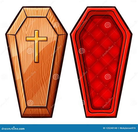 Vector Coffin on White Background Stock Vector - Illustration of peace ...