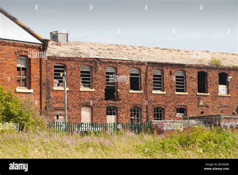 Derelict industrial buildings in Barrow in Furness Cumbria UK Stock Photo - Alamy