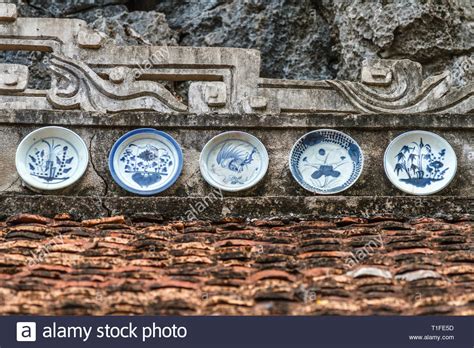 Old Chinese & Vietnamese ceramic used to decorate ancient temples and palaces in Vietnam. The ...