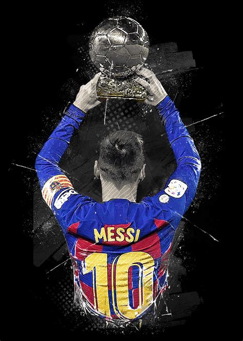 Lionel Messi Ballon d'Or Paintings Art | Lionel messi posters, Lionel ...