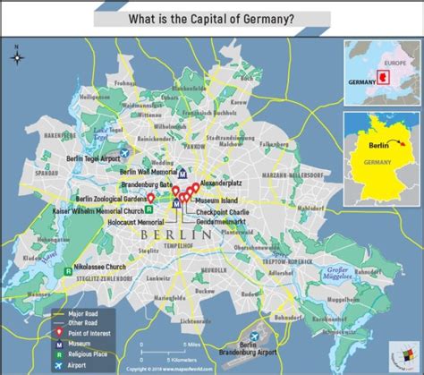 Map of Berlin City, the capital of Germany - Answers