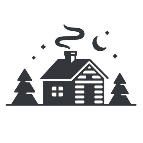 Cabin clipart silhouette, Cabin silhouette Transparent FREE for ...