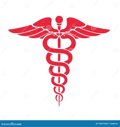 Medical Caduceus Symbol In Black Color. Logo Concept Of Public Health ...