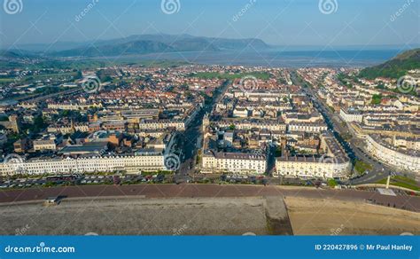 Drone Photograph of Llandudno Pier and Promenade Stock Photo - Image of llandudno, background ...