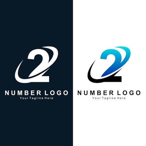 Premium Vector | Number 2 two logo design premium icon vector illustration for company banner ...