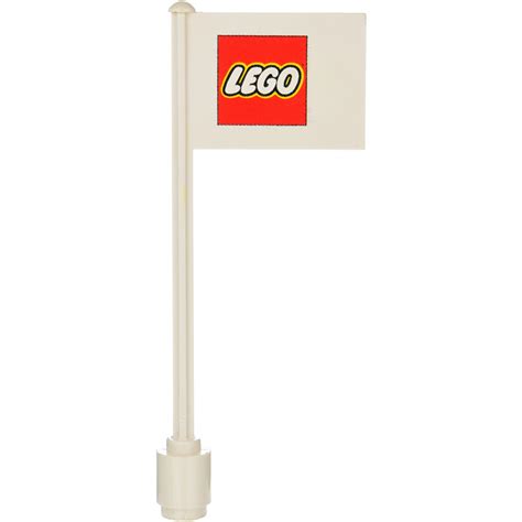 LEGO Flag on Ridged Flagpole with Small LEGO Logo (3596) | Brick Owl ...