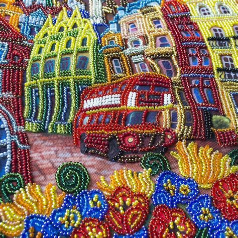 Cityscape Art Bead Embroidery Kit Craft Kit for Adults | Etsy