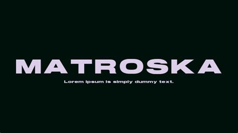 MATROSKA Font : Download Free for Desktop & Webfont