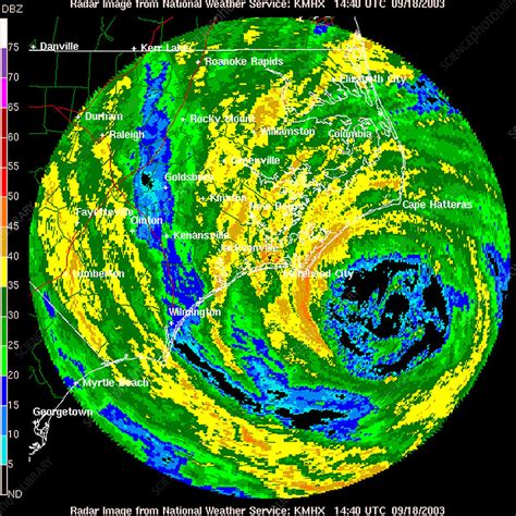 Hurricane Isabel, 18/9/2003 - Stock Image - E155/0144 - Science Photo Library