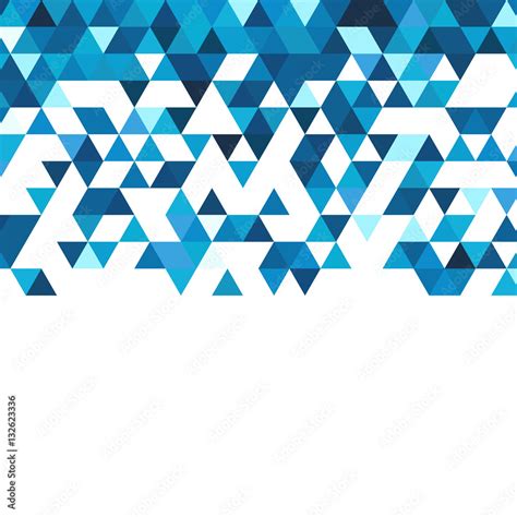 Abstract geometric background with blue triangles. Vector illustration ...