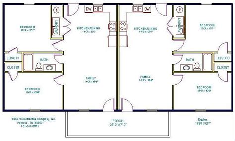 Duplex Floor Plans | Tinker Construction Company, Inc.