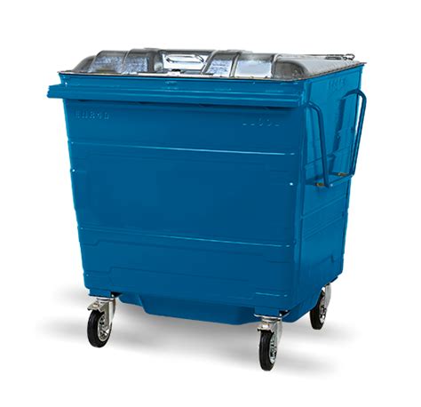 Lightweight galvanized steel lid waste container - fire and vermin proof