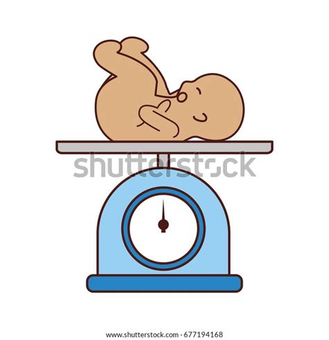 Scale Baby Isolated Icon Stock Vector (Royalty Free) 677194168