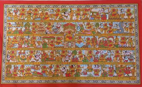 Hanuman Chalisa - Phad painting (3ft x 4ft) - International Indian Folk ...