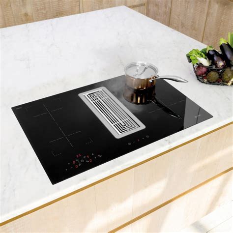 DD780BK 78cm Induction Hob with Downdraft Extractor | Caple