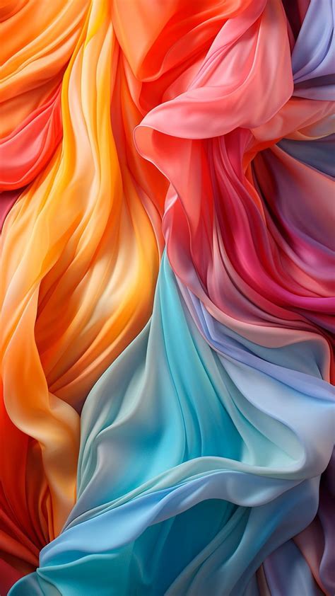 free wallpapers 4K folds, fabric, abstraction, colorful for mobile and desktop | Iphone ...