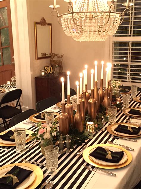 Gold, Black, and White: My 30th Birthday Dinner Party - SevenLayerCharlotte