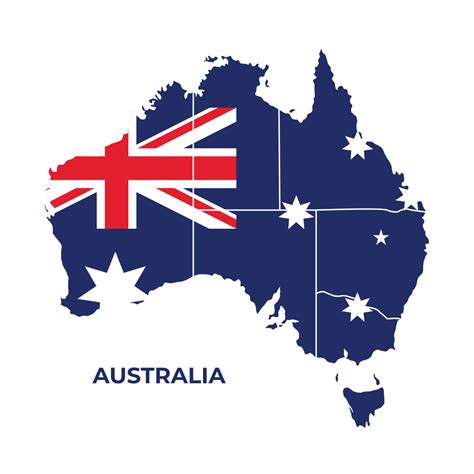 Australia Flag Map Vector Template - Edit Online & Download Example ...