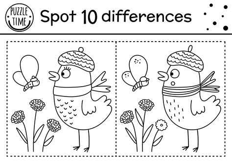 Spot The Difference Printable Animals