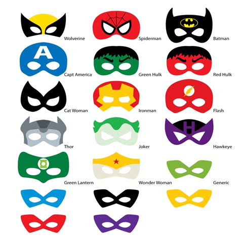 Superhero Mask Printable Download Your Printable Superhero Mask.