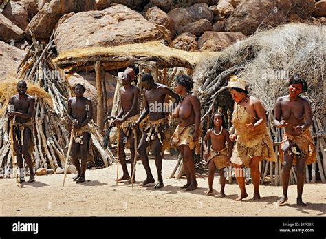 Dance of the native people, Damara Living Museum, near Twyfelfontein ...