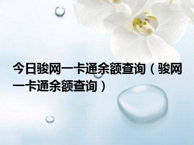 今日骏网一卡通余额查询（骏网一卡通余额查询）_一天资讯网