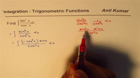 Calculus Integral Quotient tan^3x/cos^3x Trigonometry Function - YouTube