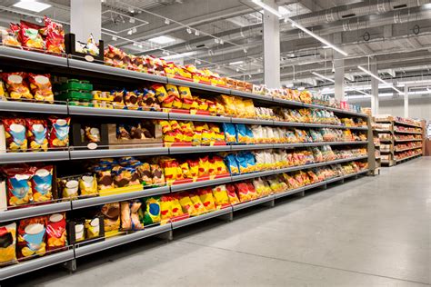 Chips and snacks on shelf at supermarket-MOCKUP :: Behance