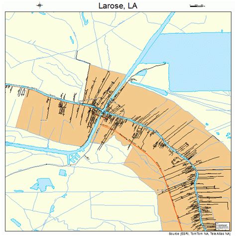 Larose Louisiana Street Map 2242135