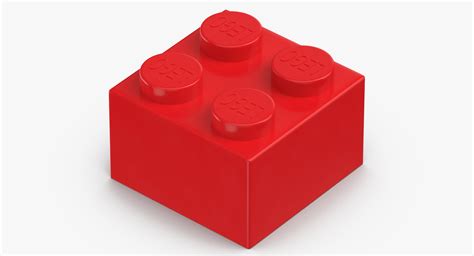 Lego Brick 2x2 Bright Red 3D-Modell - TurboSquid 1409481