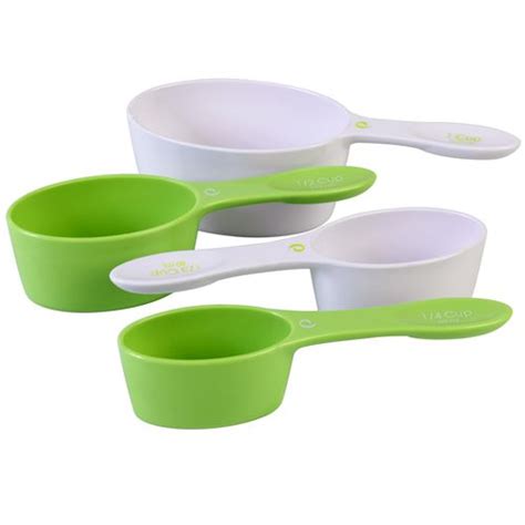 Green & white oval measuring cups Stainless Steel Measuring Cups, Measuring Cups Set, Kitchen ...