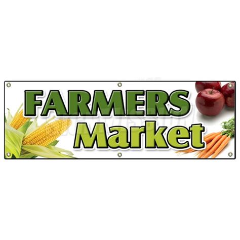 72" FARMERS MARKET BANNER SIGN produce fruit vegetables fresh tomatoes ...