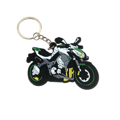 3D Motorcycle Accessories Motorcycle KeyChain Rubber Motorcycle Key Chain For KAWASAKI Z1000 ...