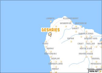 Deshaies (Guadeloupe) map - nona.net