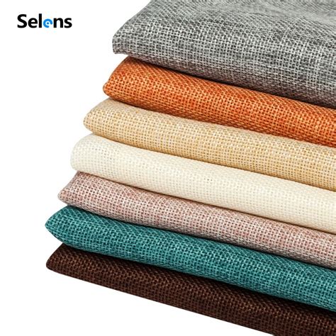 Selens 50x100cm Photography Props Linen Texture Cotton Blended Cloth Woven Fabric Solid Color ...