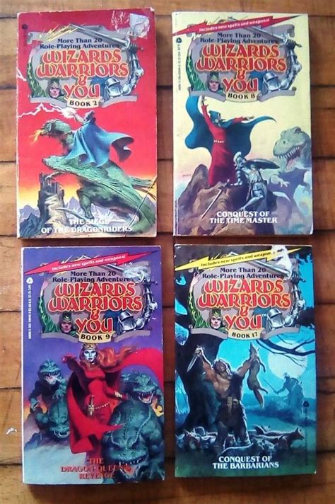 Wizards Warriors & You Books 2, 8, 9, 17 CYOA 1980s Role Playing ...