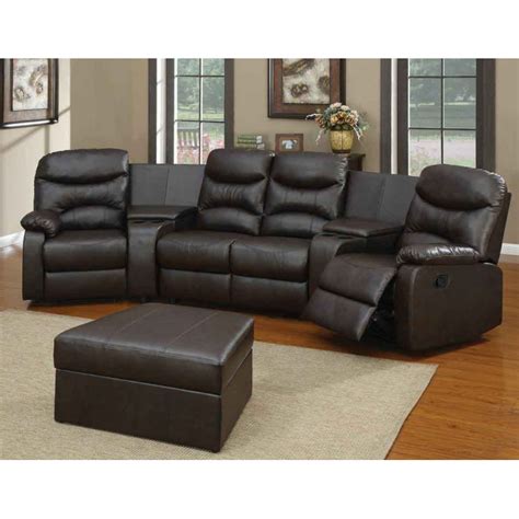 Black Leather Reclining Sectional Products – HomesFeed